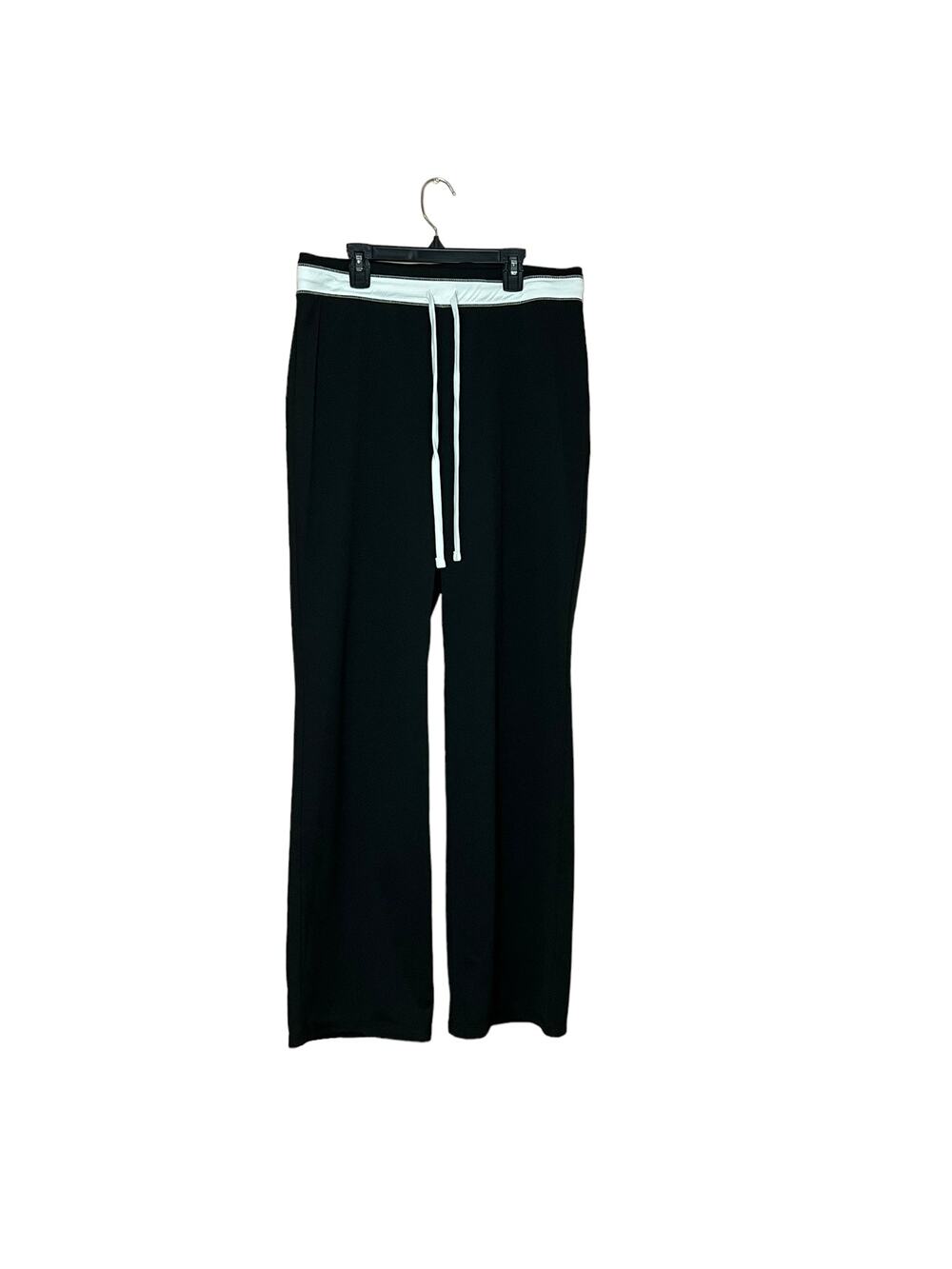 Kim Rogers women’s sweatpants black contrast medium stretch leg SZ medium yoga